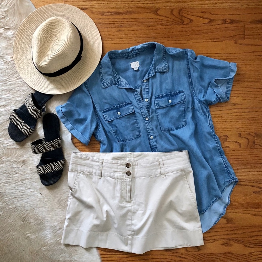 Land's End Khakis Mini Skirt